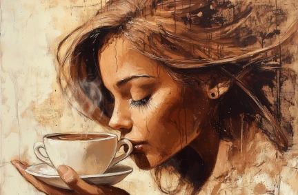 Art therapy "Drawing coffee"